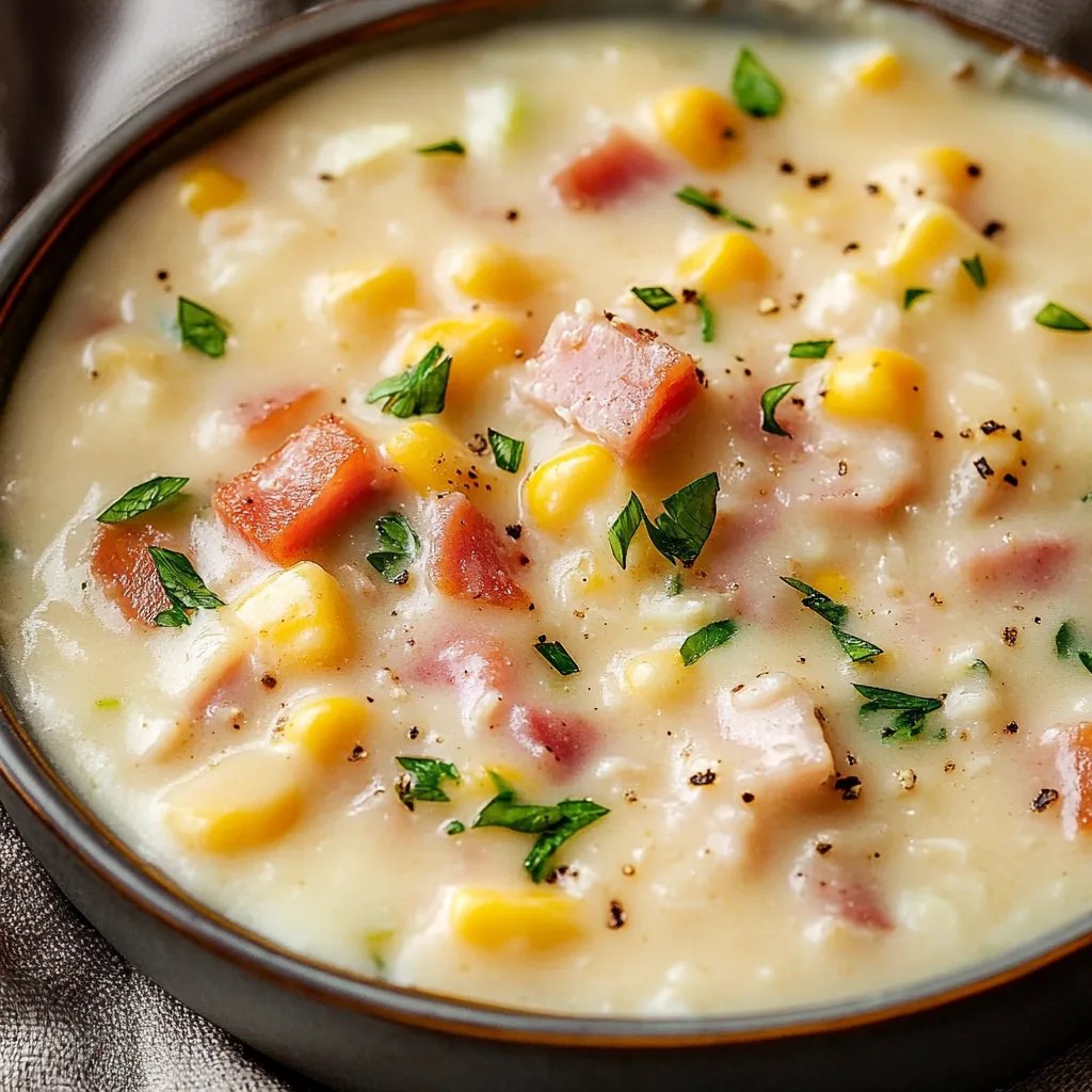 Creamy Ham and Corn Chowder