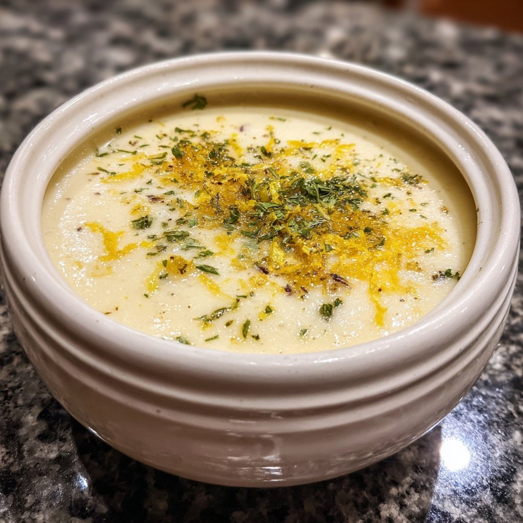 Creamy Lemon White Bean Soup Bowl