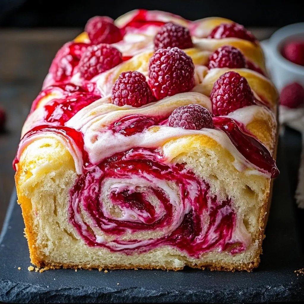 Raspberry Swirl Brioche Loaf