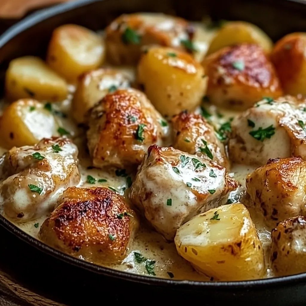 Garlic Parmesan Crockpot Chicken and Potatoes