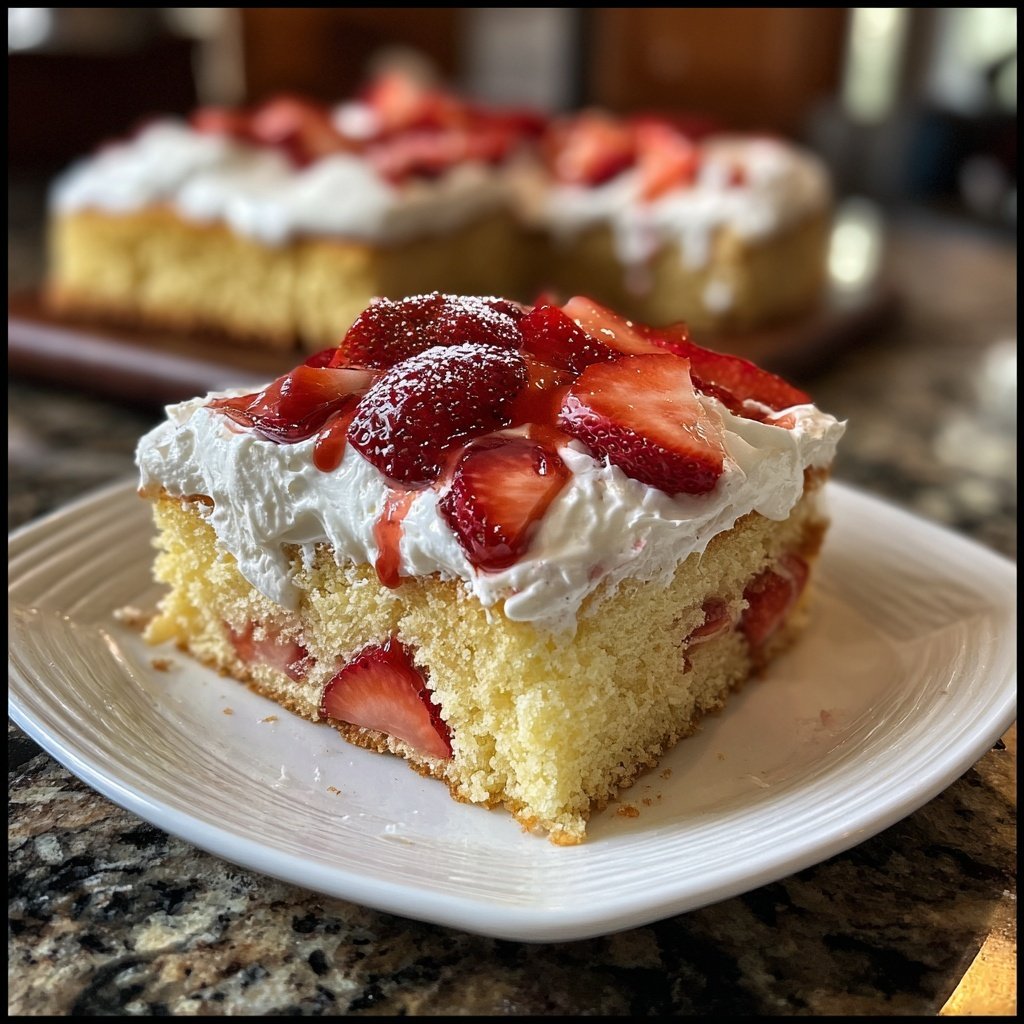 Strawberry Shortcake Sheet Cake
