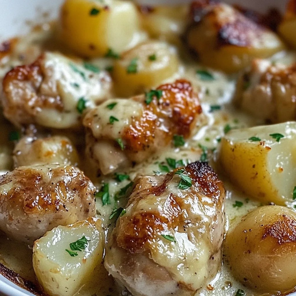 Garlic Parmesan Crockpot Chicken and Potatoes