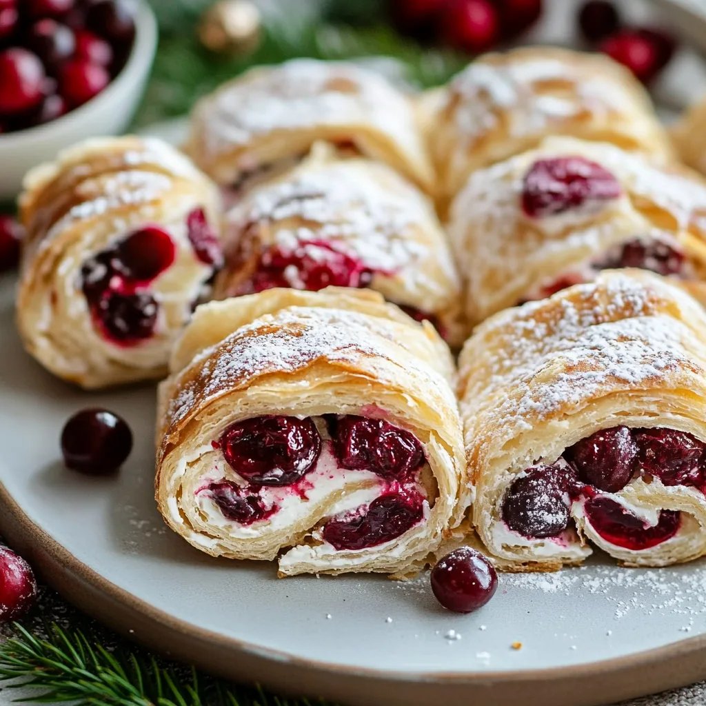 Festive Christmas Cranberry Roll Ups