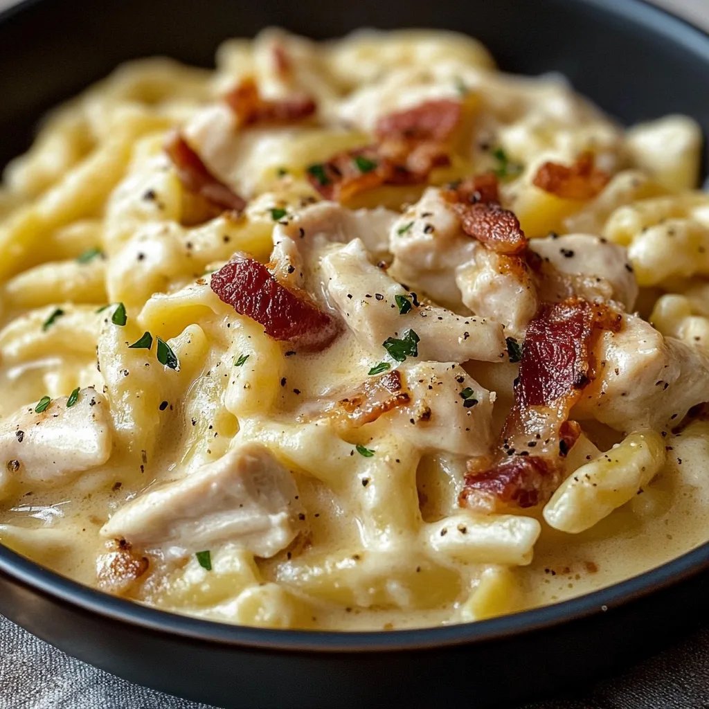 Creamy Chicken Bacon Ranch Pasta