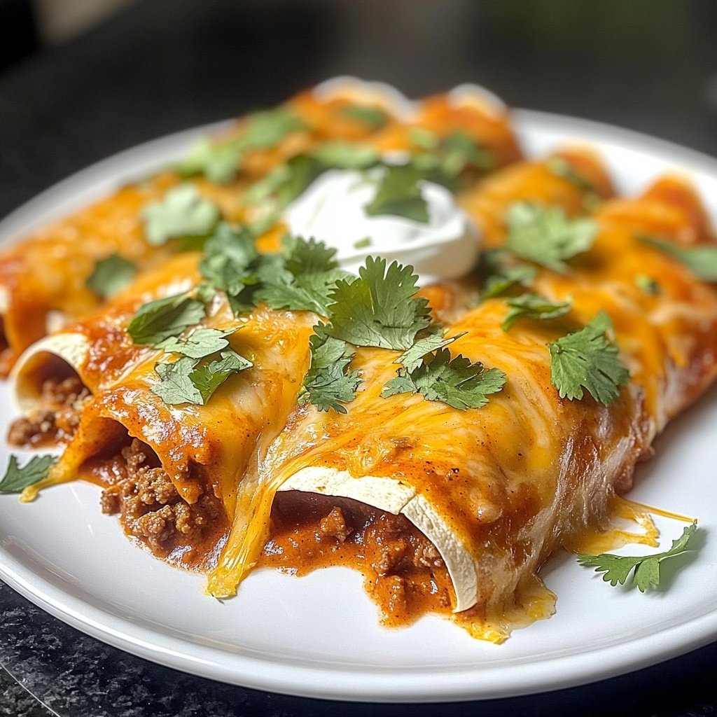 Easy Ground Beef Enchiladas