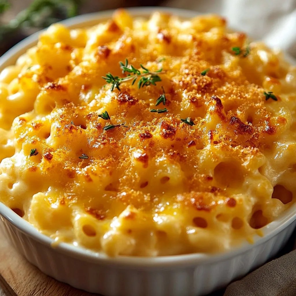 Creamy Southern Baked Mac and Cheese with Golden Cheddar Top