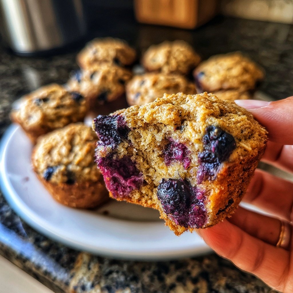 Healthy Blueberry Oat Muffins