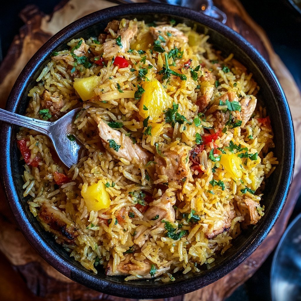 One Pot Pineapple Chicken Rice