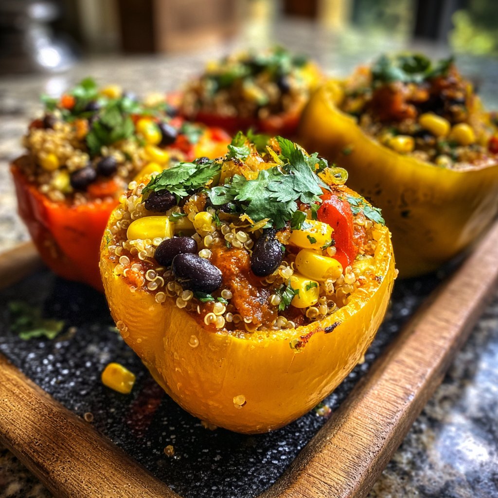 Healthy Quinoa Stuffed Peppers