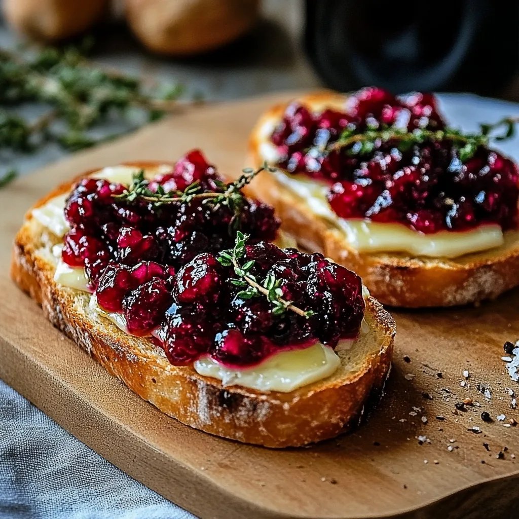 Cranberry and Brie Crostini