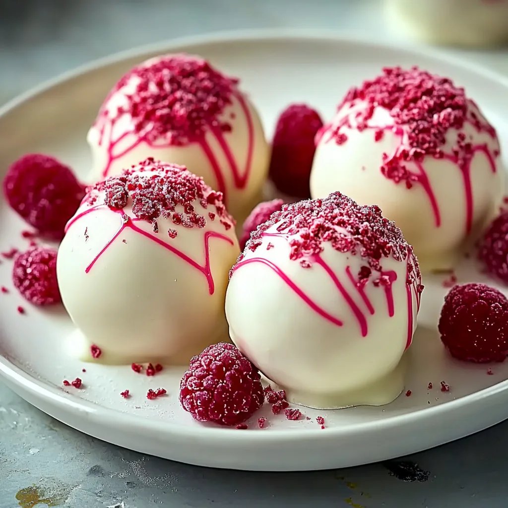 White Chocolate Raspberry Truffles