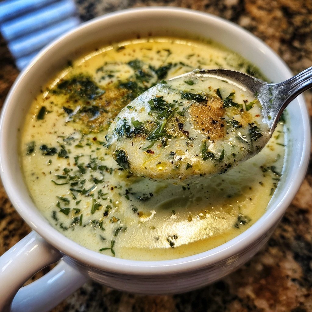 Creamy Lemon Spinach Soup
